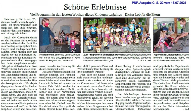 Schöne Erlebnisse