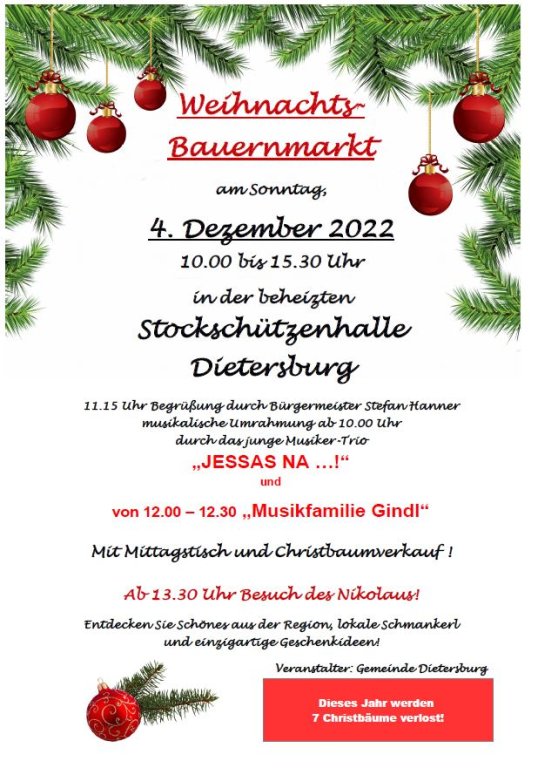 Grossansicht in neuem Fenster: Weihnachtsbauernmarkt